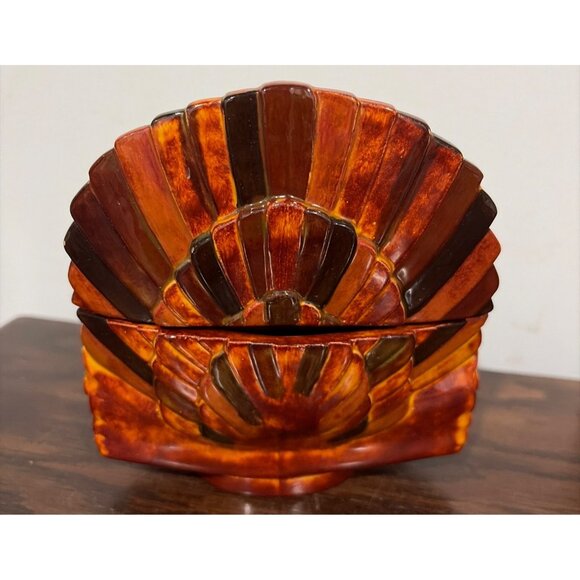 Vintage Ceramic Turkey Covered Dish, Thanksgiving Decor - Picture 3 of 11